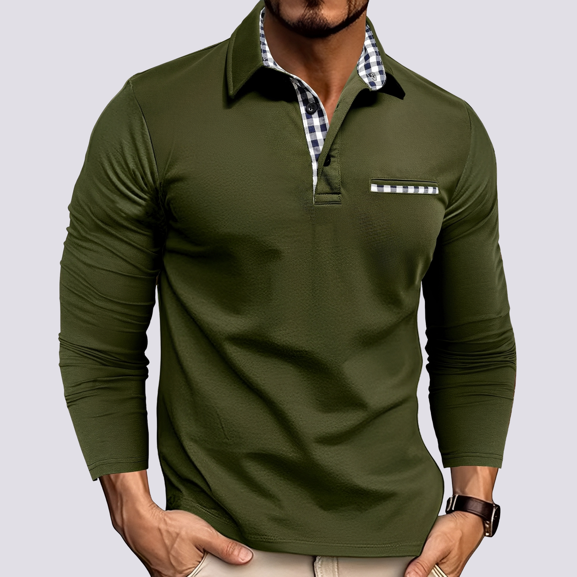 Mark – Poloshirt für Herren – Lässiges Langarmshirt