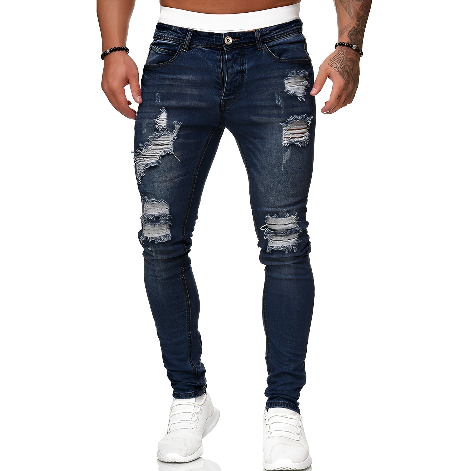 Annie - Herren-Skinny-Jeans mit trendigen Rissen