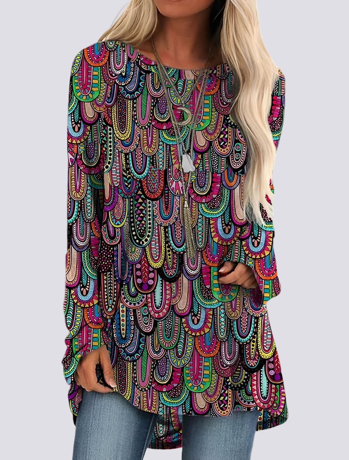 Monica - Elegantes Ethno-Hemdkleid