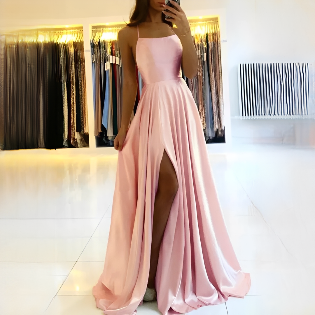 Shamcy - Schickes Maxi-Kleid mit Schlitz