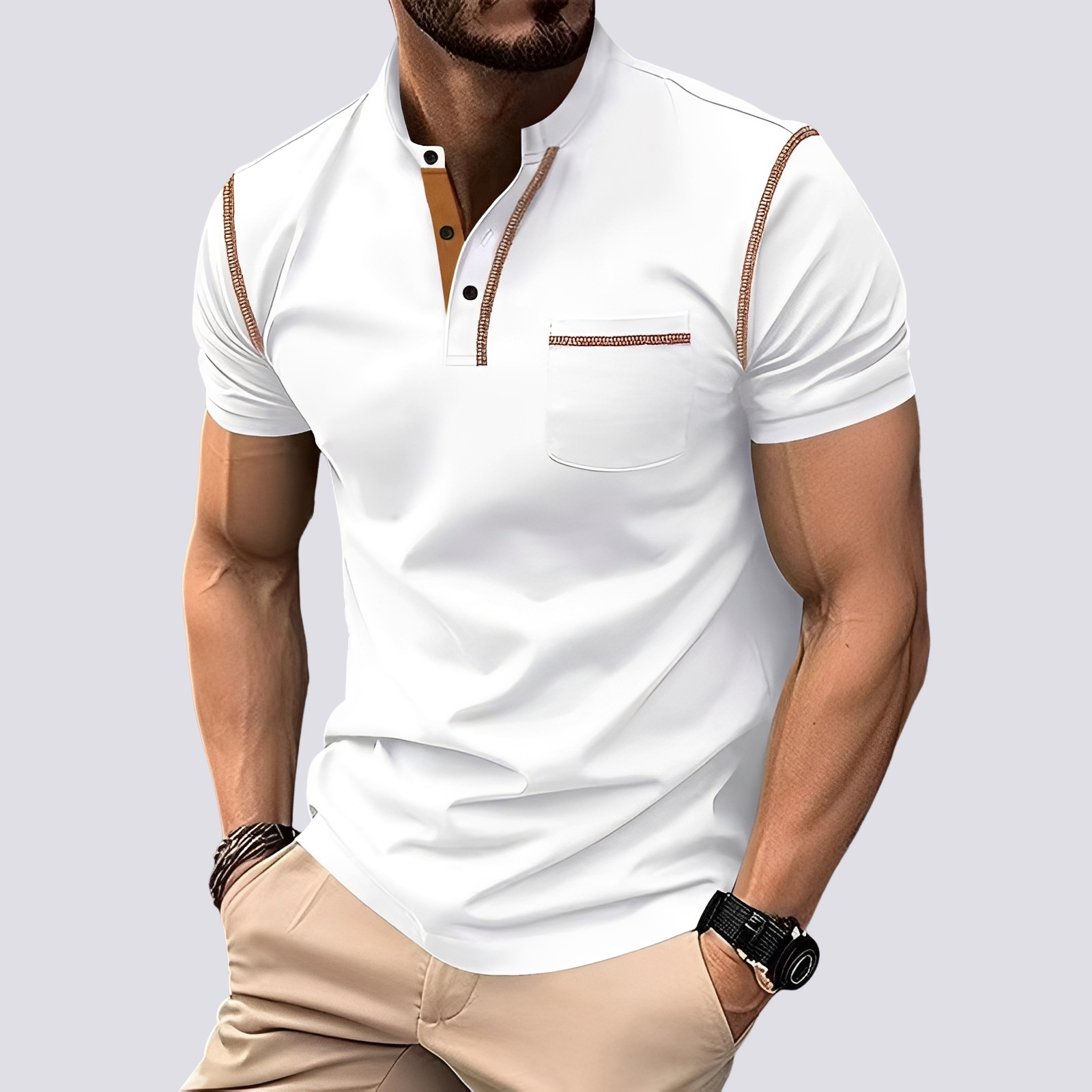 Stefan - Schickes, luftdurchlässiges Poloshirt für Männer