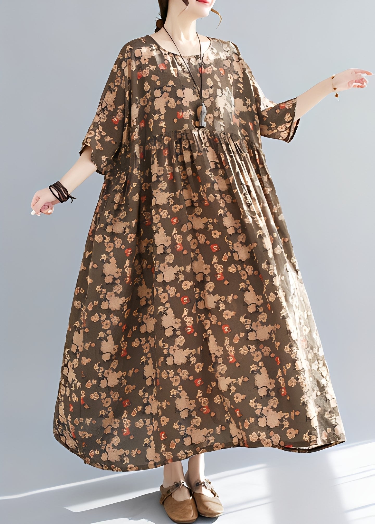Mariam - Stilvolles, locker geschnittenes Damenkleid mit weitem Rock