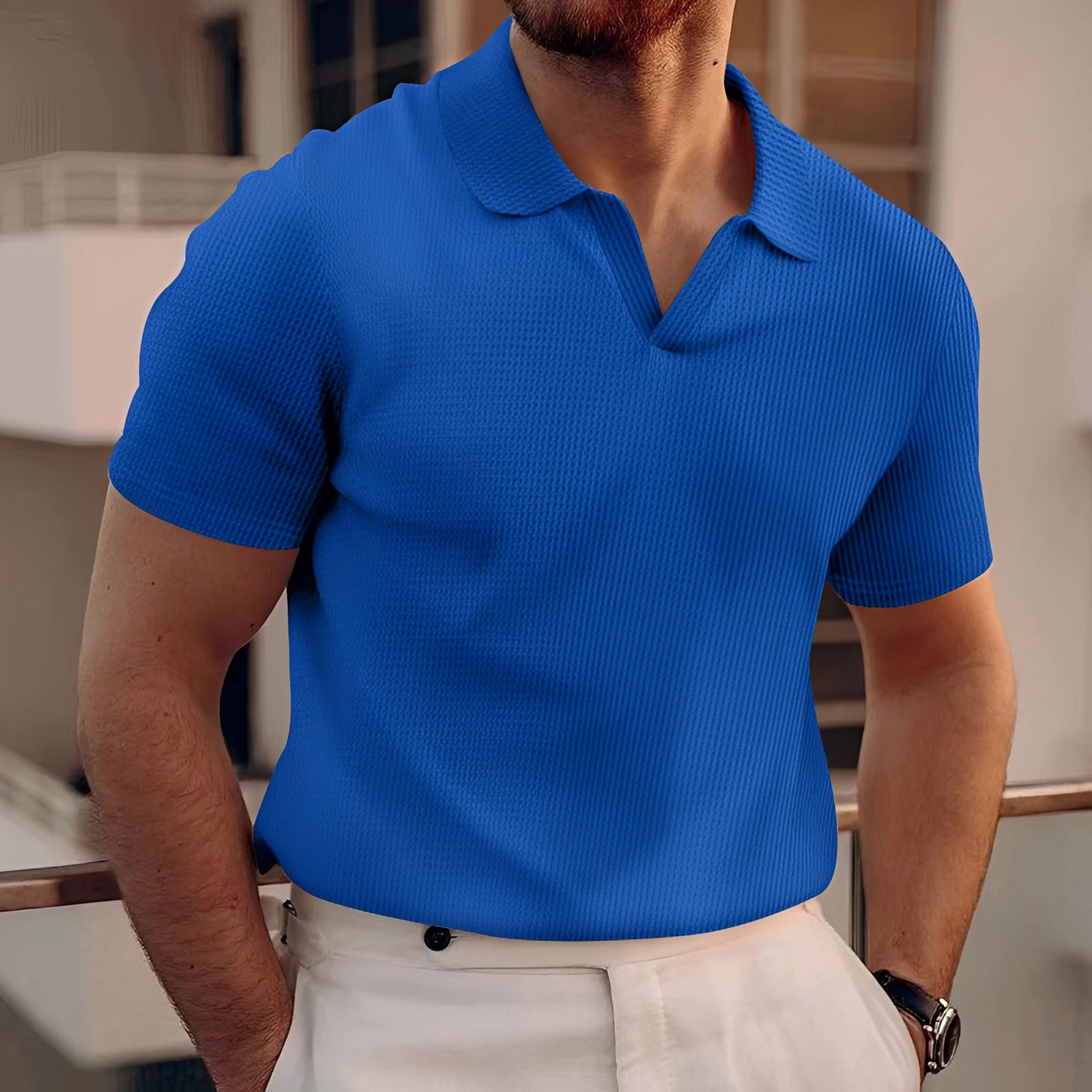 Holden - Kurzarm-Poloshirt im schlichten Design
