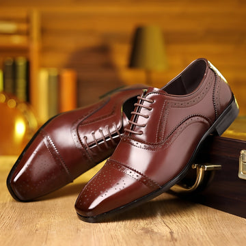 Ronan - Retro-Herrenschuhe mit spitzem Schnitt