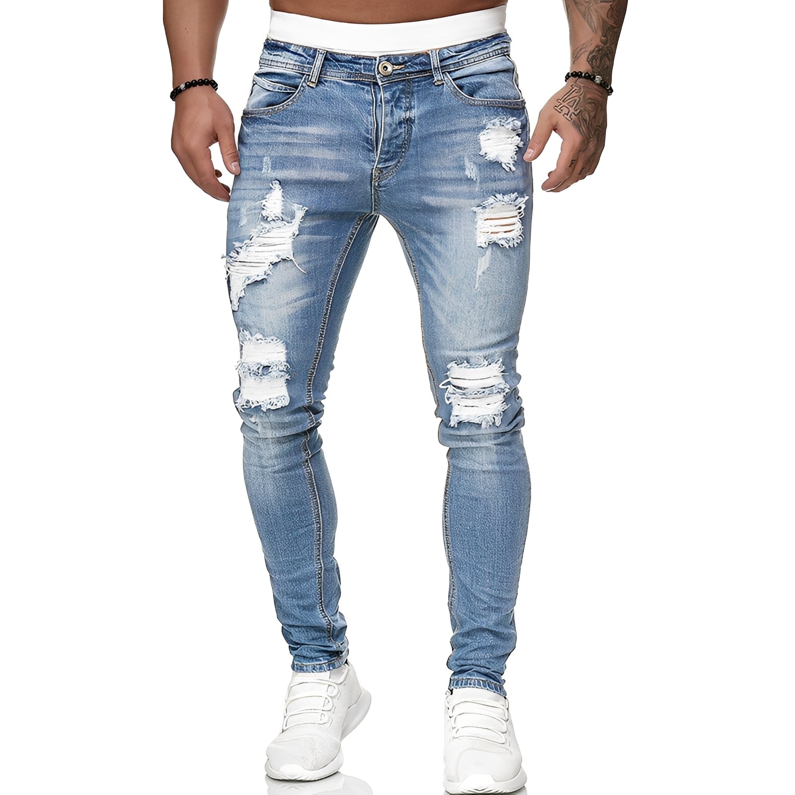 Annie - Herren-Skinny-Jeans mit trendigen Rissen
