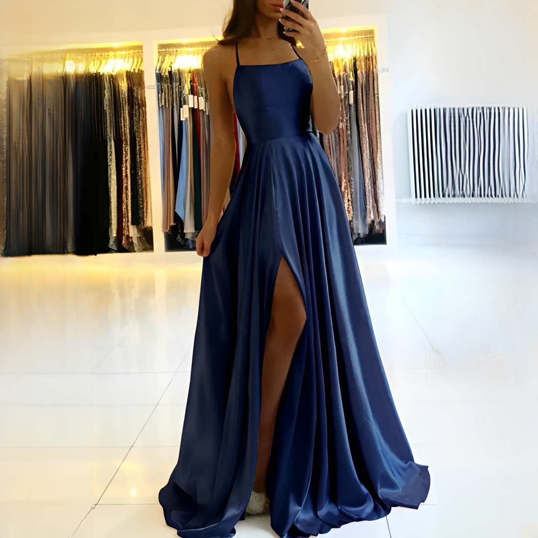 Shamcy - Schickes Maxi-Kleid mit Schlitz