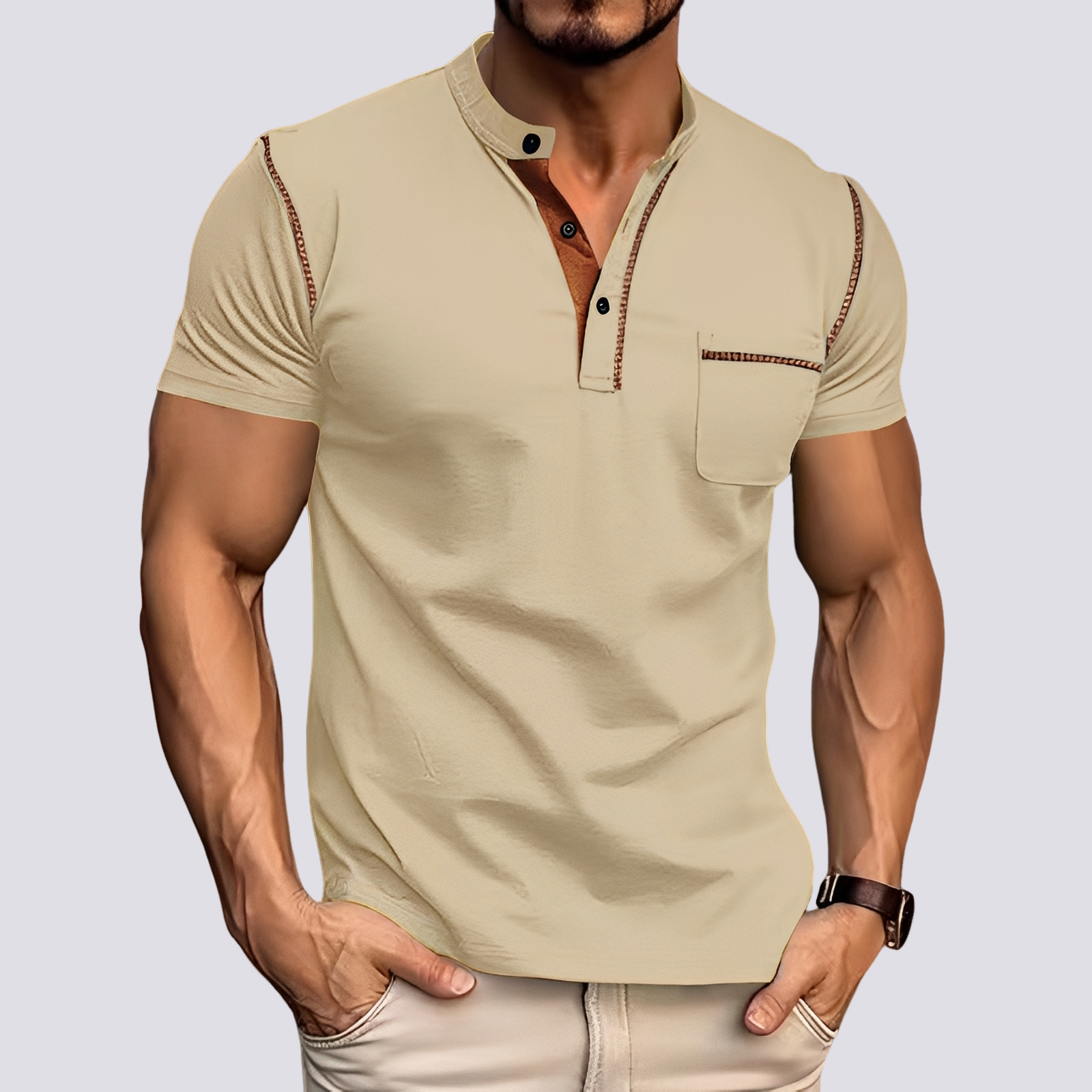 Stefan - Schickes, luftdurchlässiges Poloshirt für Männer