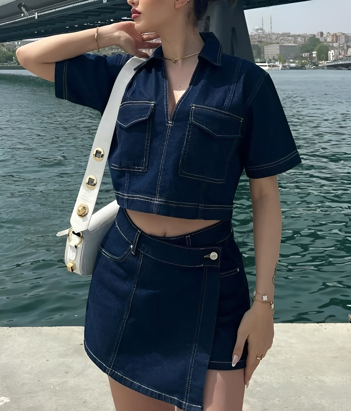 Tilly - Ensemble aus Jeans-Top und Rock