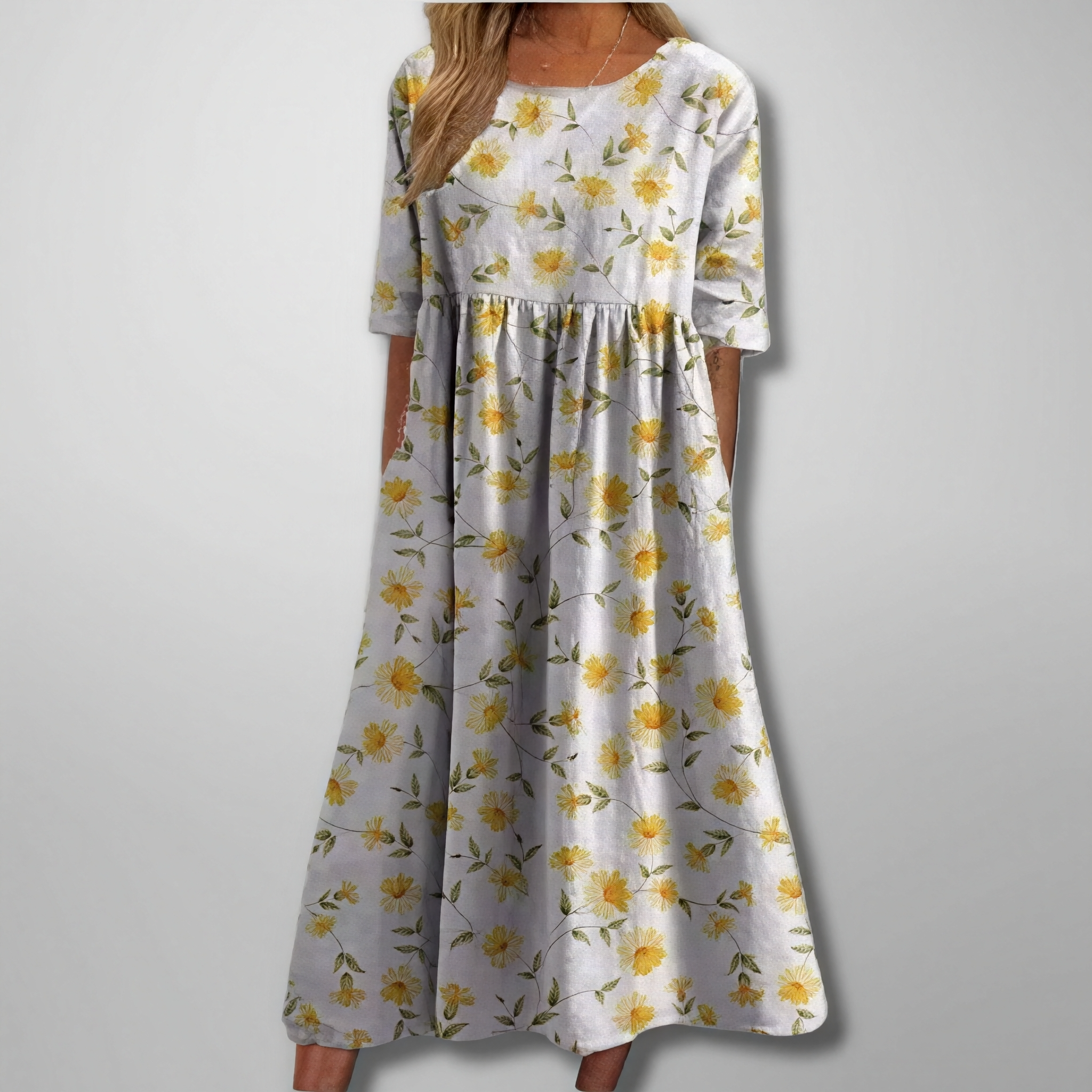 Gail – Blumen Damen Maxikleid
