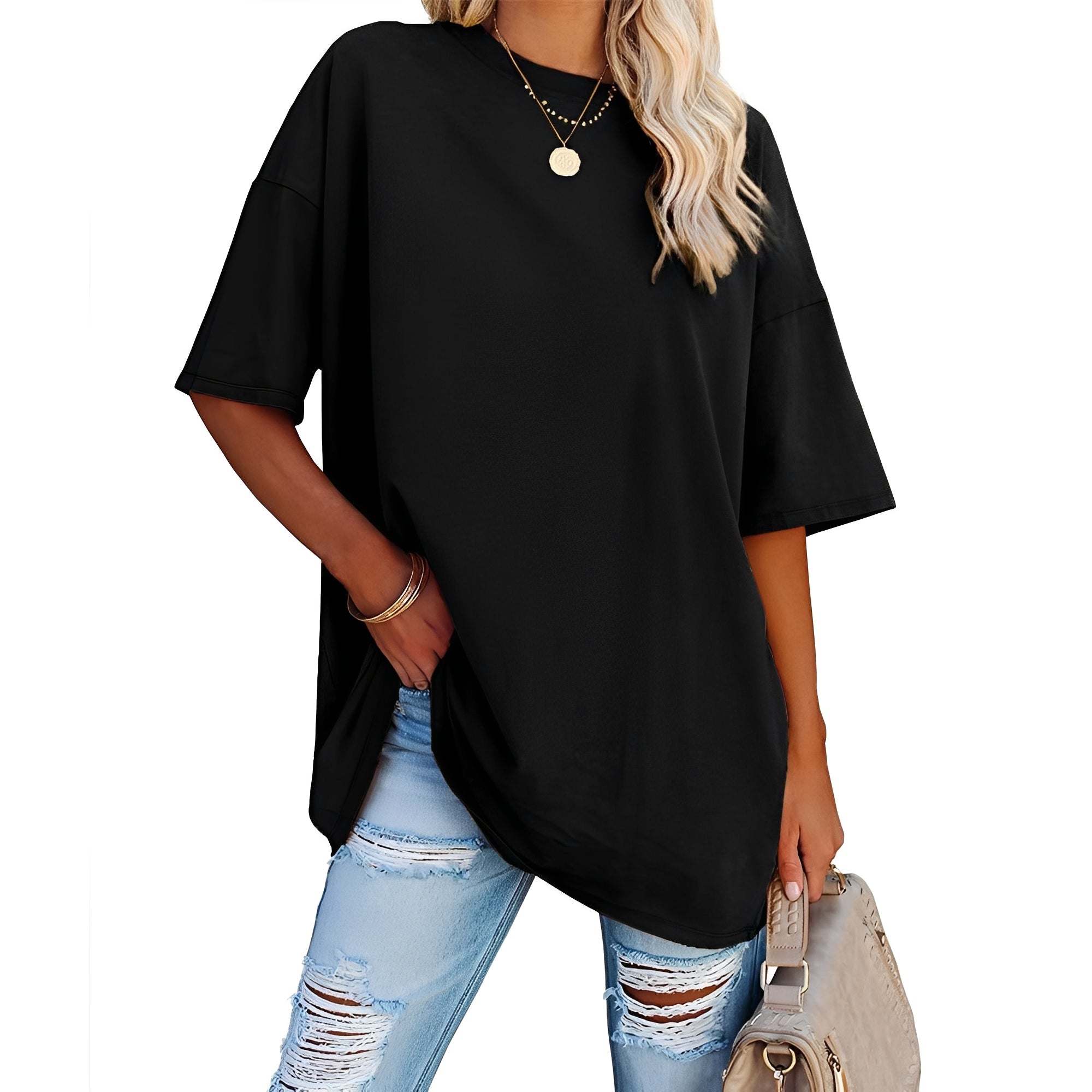 Alice - Locker geschnittenes T-Shirt mit breiten Schultern