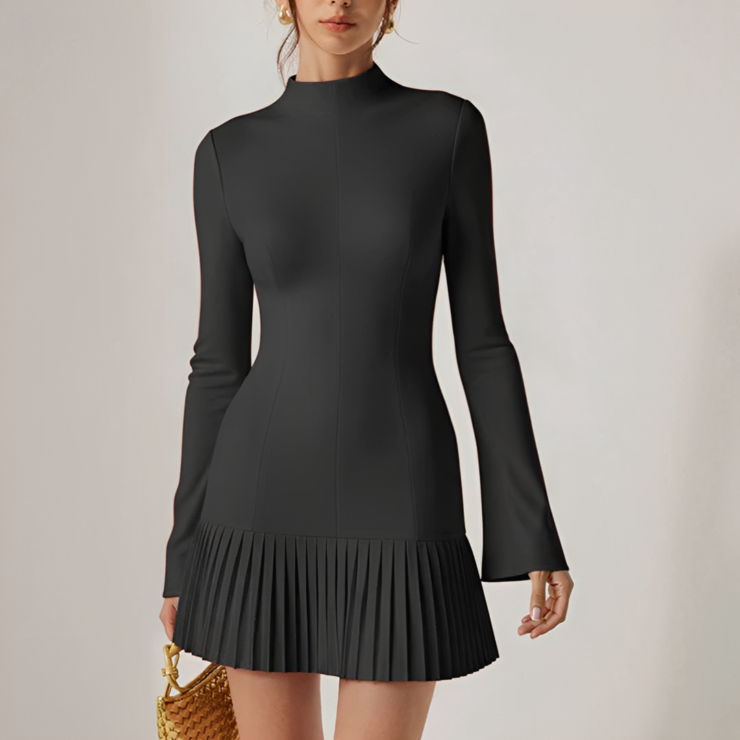 Elva - Elegantes Falten-Kleid in Mini-Länge