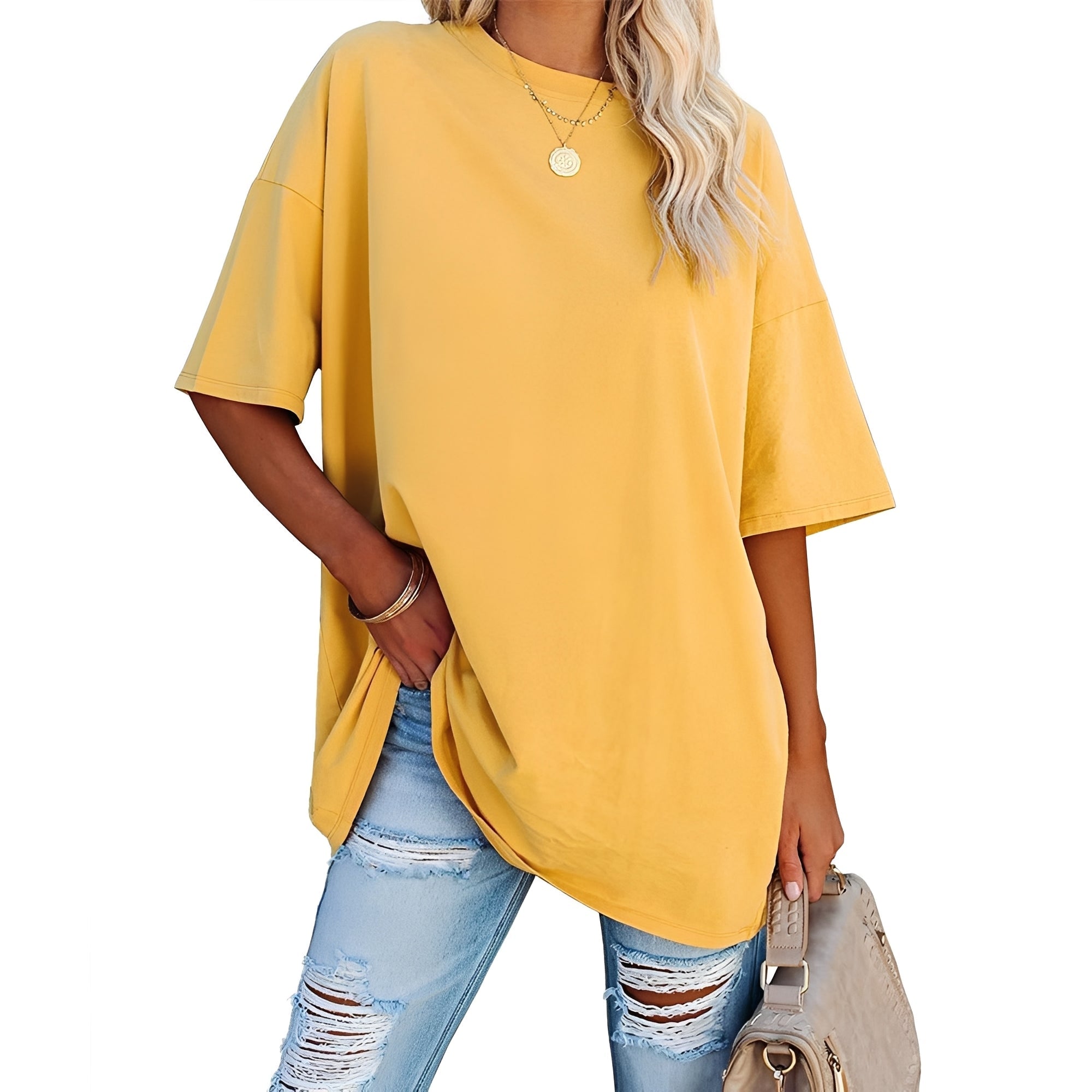 Alice - Locker geschnittenes T-Shirt mit breiten Schultern