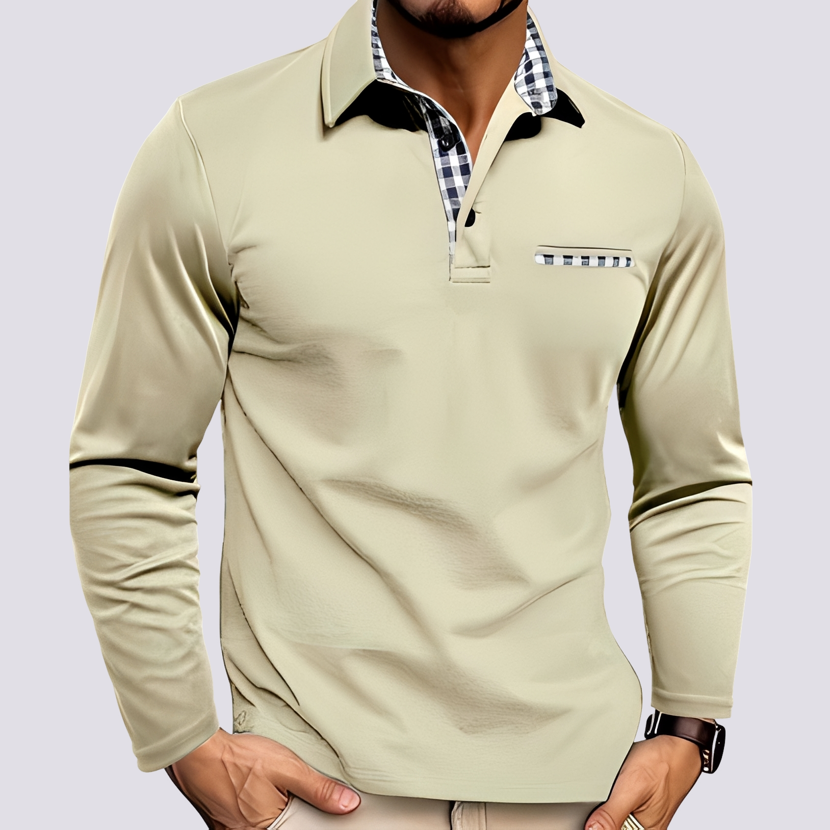 Mark – Poloshirt für Herren – Lässiges Langarmshirt