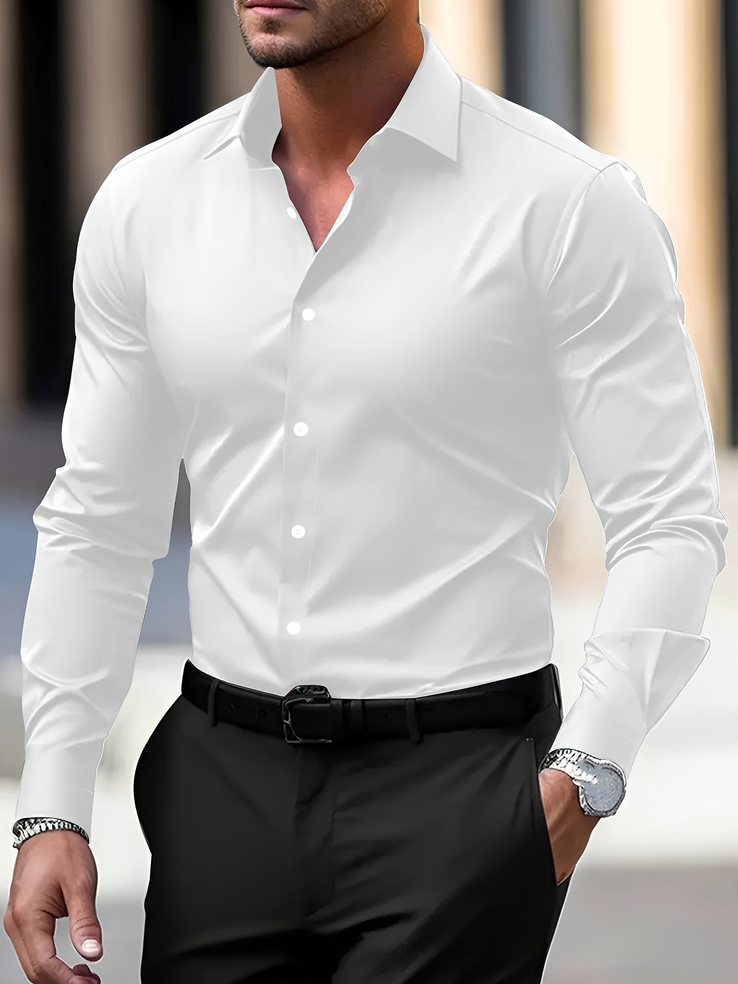 Jeremy – Herren-Langarmhemd – für Alltag und formelle Anlässe