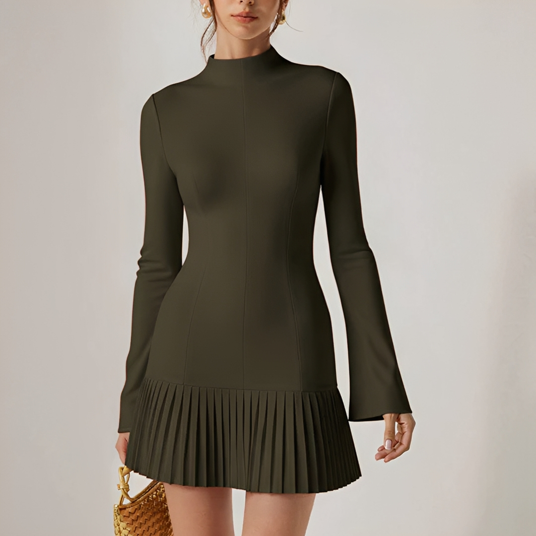 Elva - Elegantes Falten-Kleid in Mini-Länge