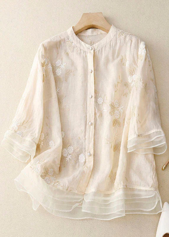 Kourtney – Stilvolle Damenbluse mit Stickereien