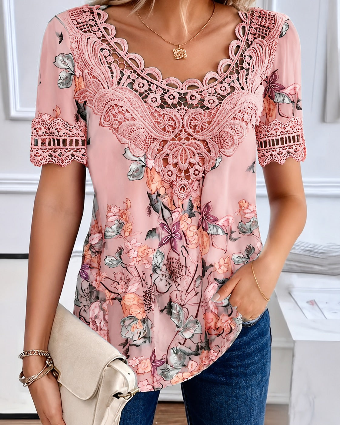 Leah - Elegante Bluse mit Blumenmuster