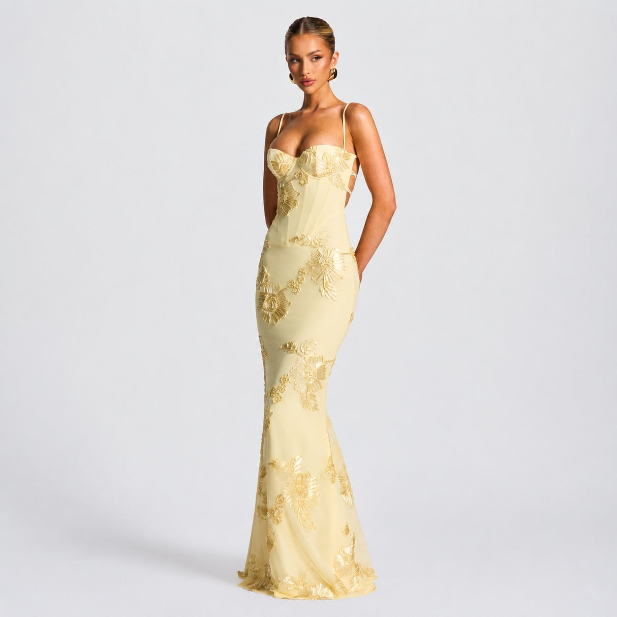 Norma - Stilvolles florales Maxikleid