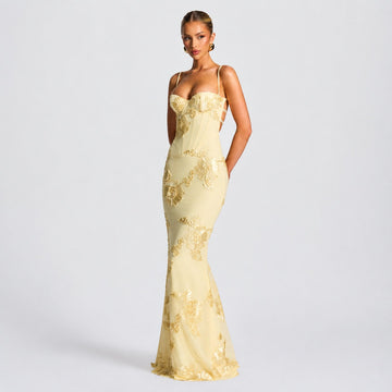 Norma - Stilvolles florales Maxikleid