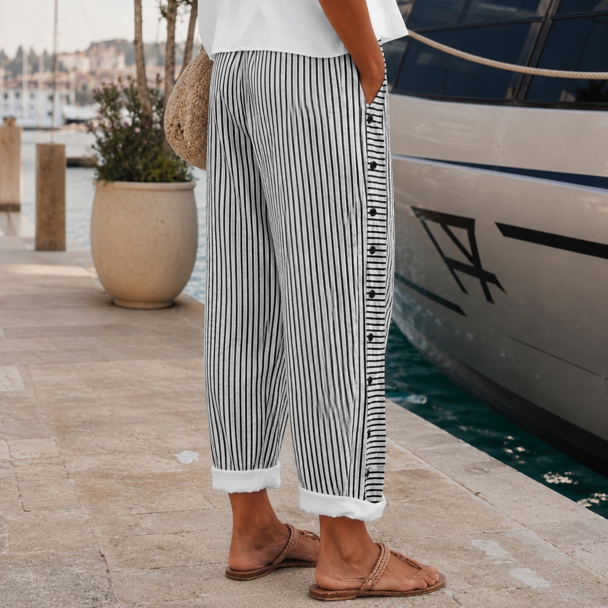 Rachael - Bequem geschnittene Hose mit Seitentaschen