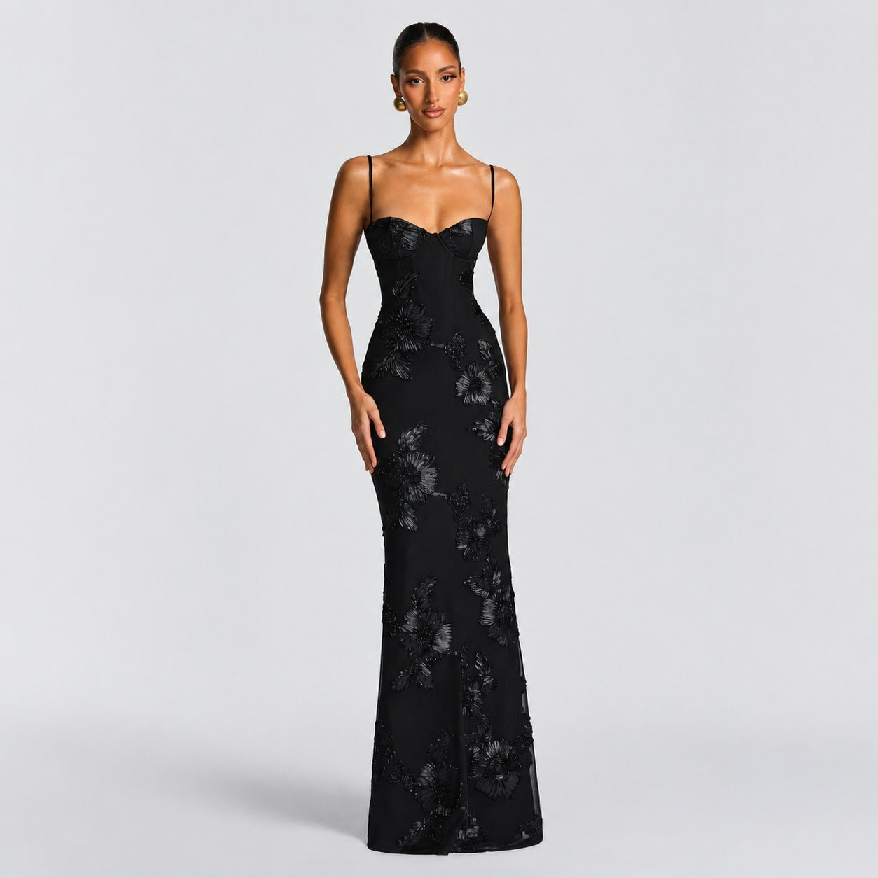 Norma - Stilvolles florales Maxikleid