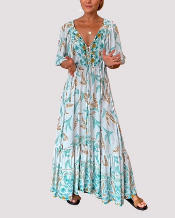 Ashley - Langes Maxikleid mit floralem Muster