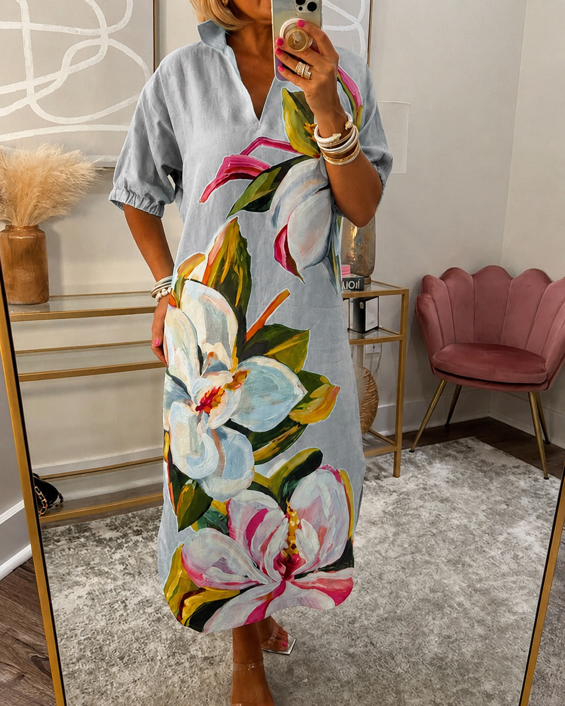 Myla - Locker geschnittenes Kleid mit Blumendruck