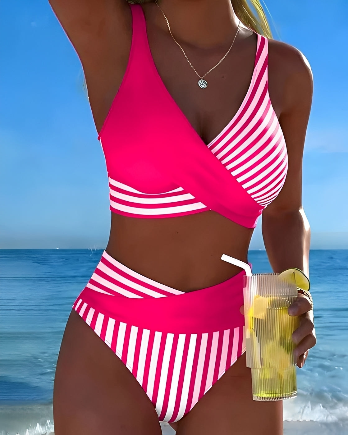 Angelica - Schicker Gestreifter Bikini