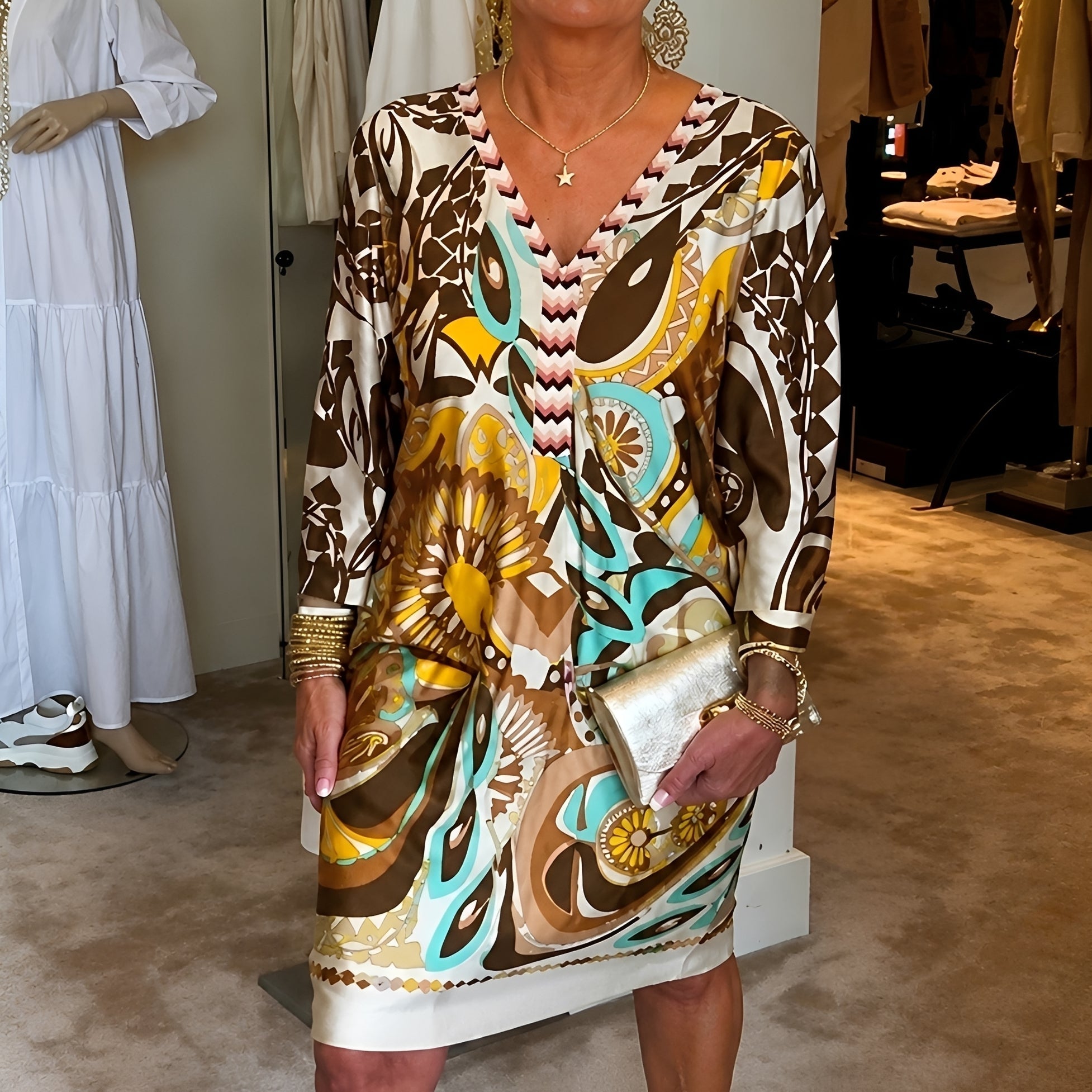 Talia - Modisches Kleid mit Muster