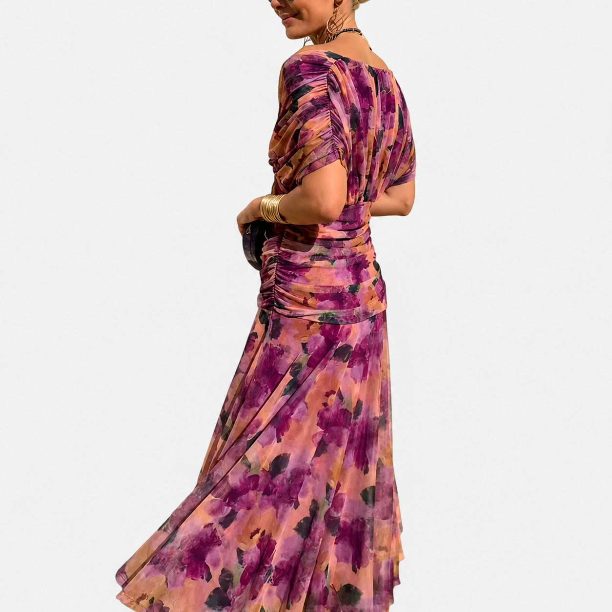 Bernice - Elegantes Maxikleid mit Faltenwurf