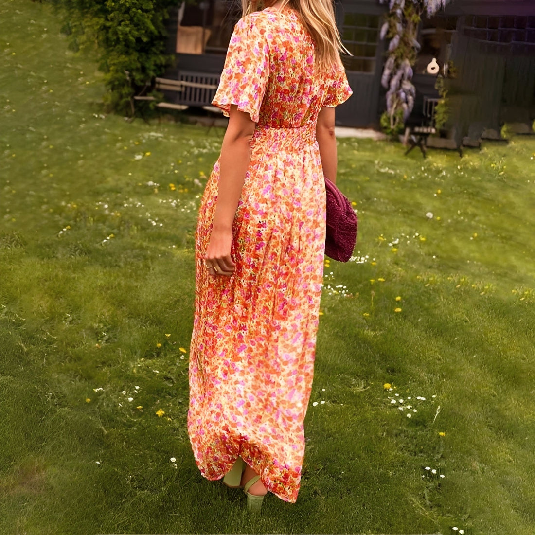 Ophelia - Anmutiges V-Ausschnitt-Kleid