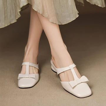 Jean - Elegante Mule-Sandalen mit Schleife