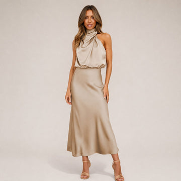 Lillie - Elegantes Neckholder-Kleid