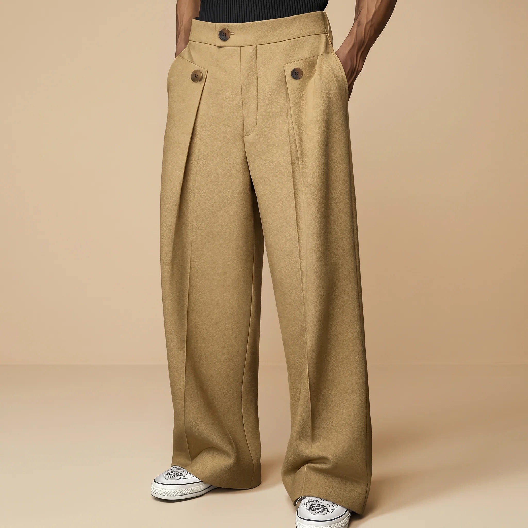 John - Stylische Hose mit weitem Schnitt und hohem Bund