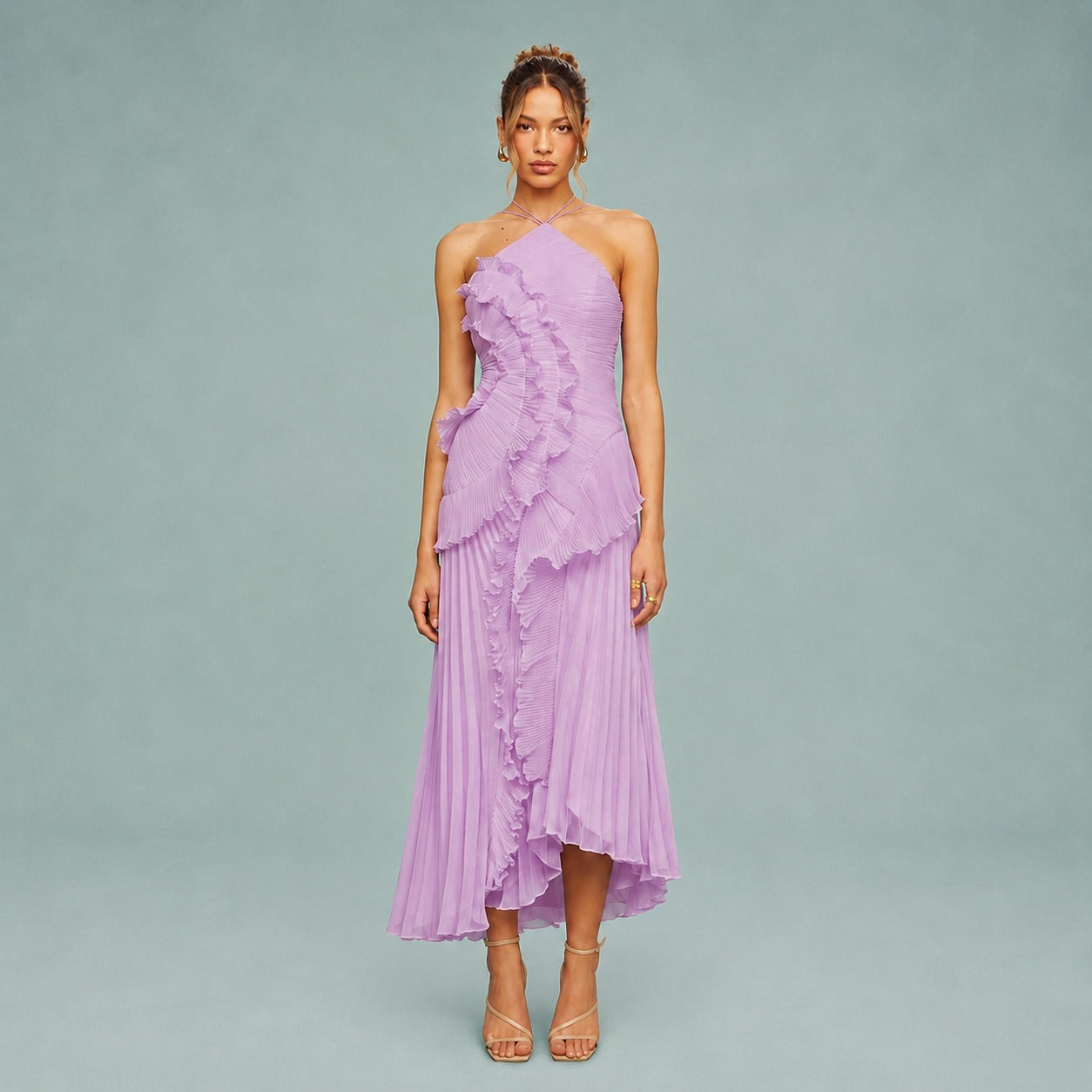 Komfortables - Simplistisches One-Shoulder-Maxikleid