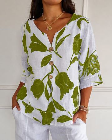 Chiara - Stylische Blumenschluppenbluse