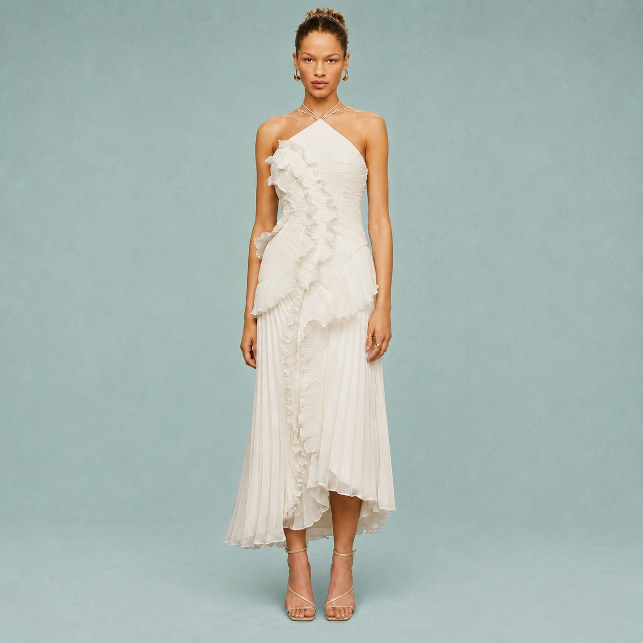Komfortables - Simplistisches One-Shoulder-Maxikleid