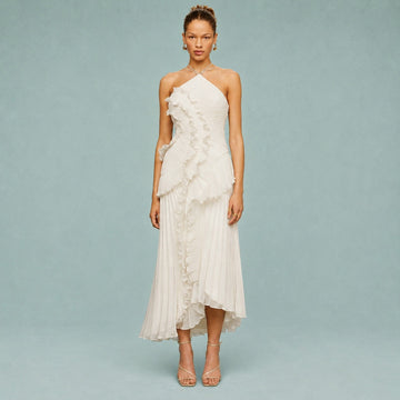 Komfortables - Simplistisches One-Shoulder-Maxikleid