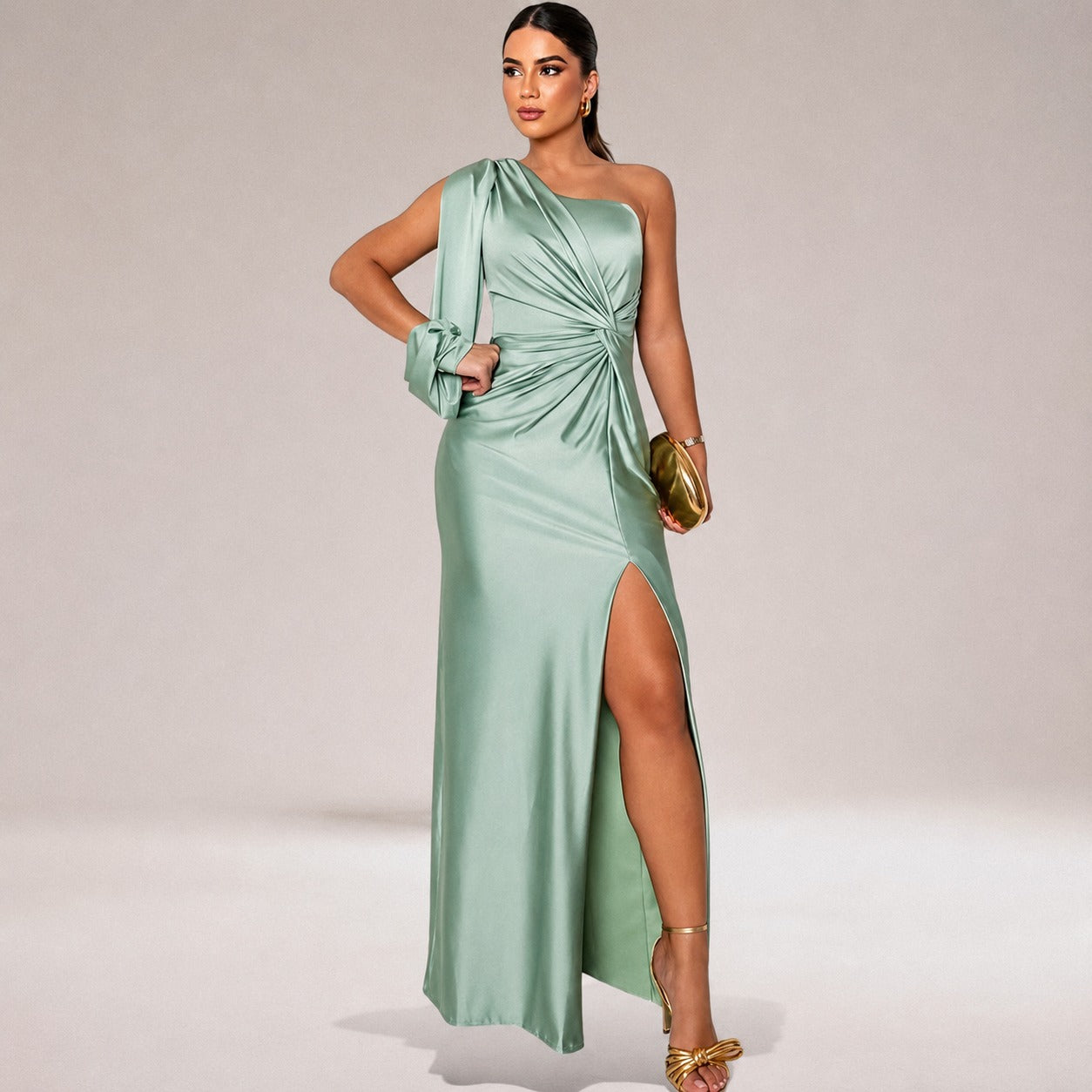 Marianne - Stilvolles Kleid mit asymmetrischem Schulter-Design