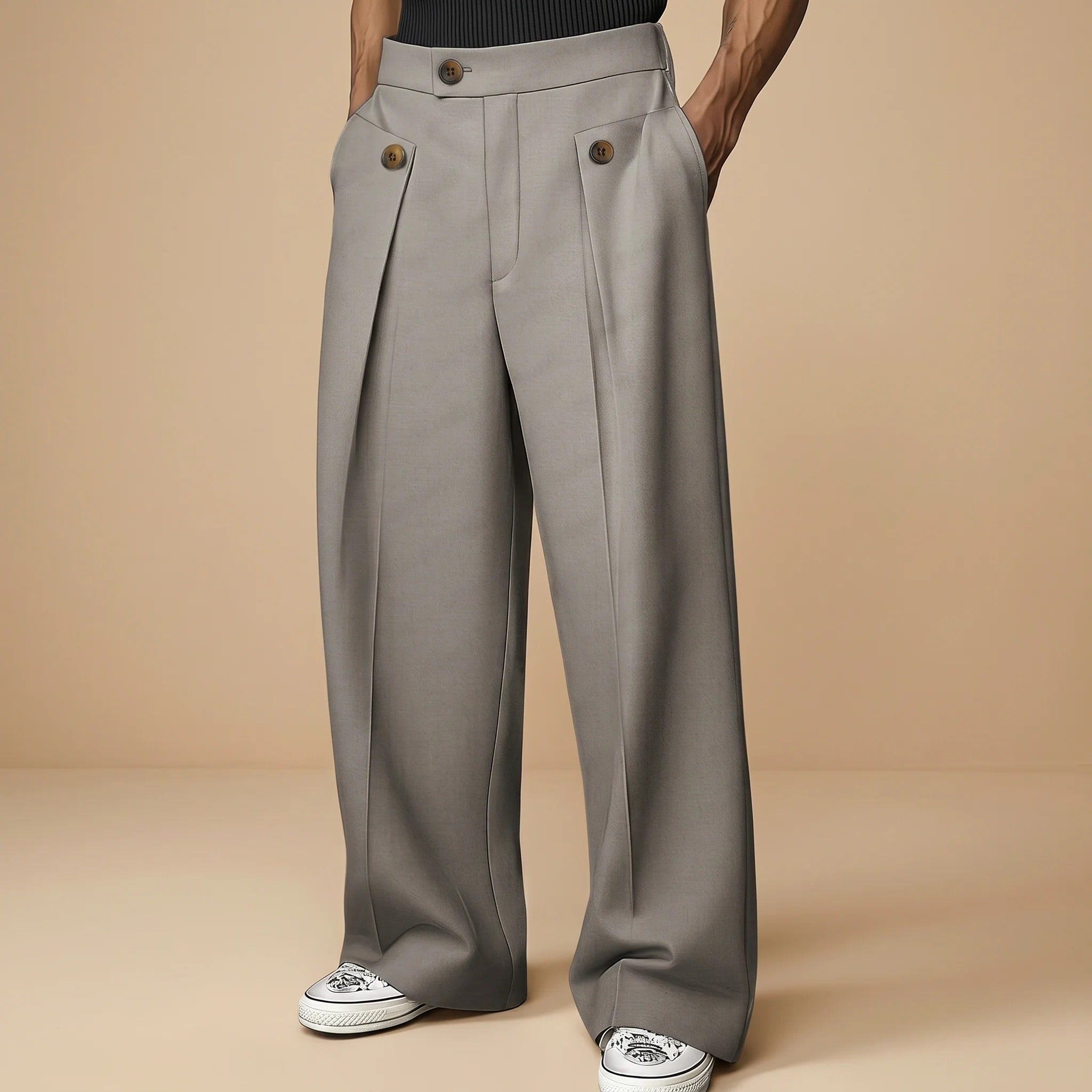 John - Stylische Hose mit weitem Schnitt und hohem Bund