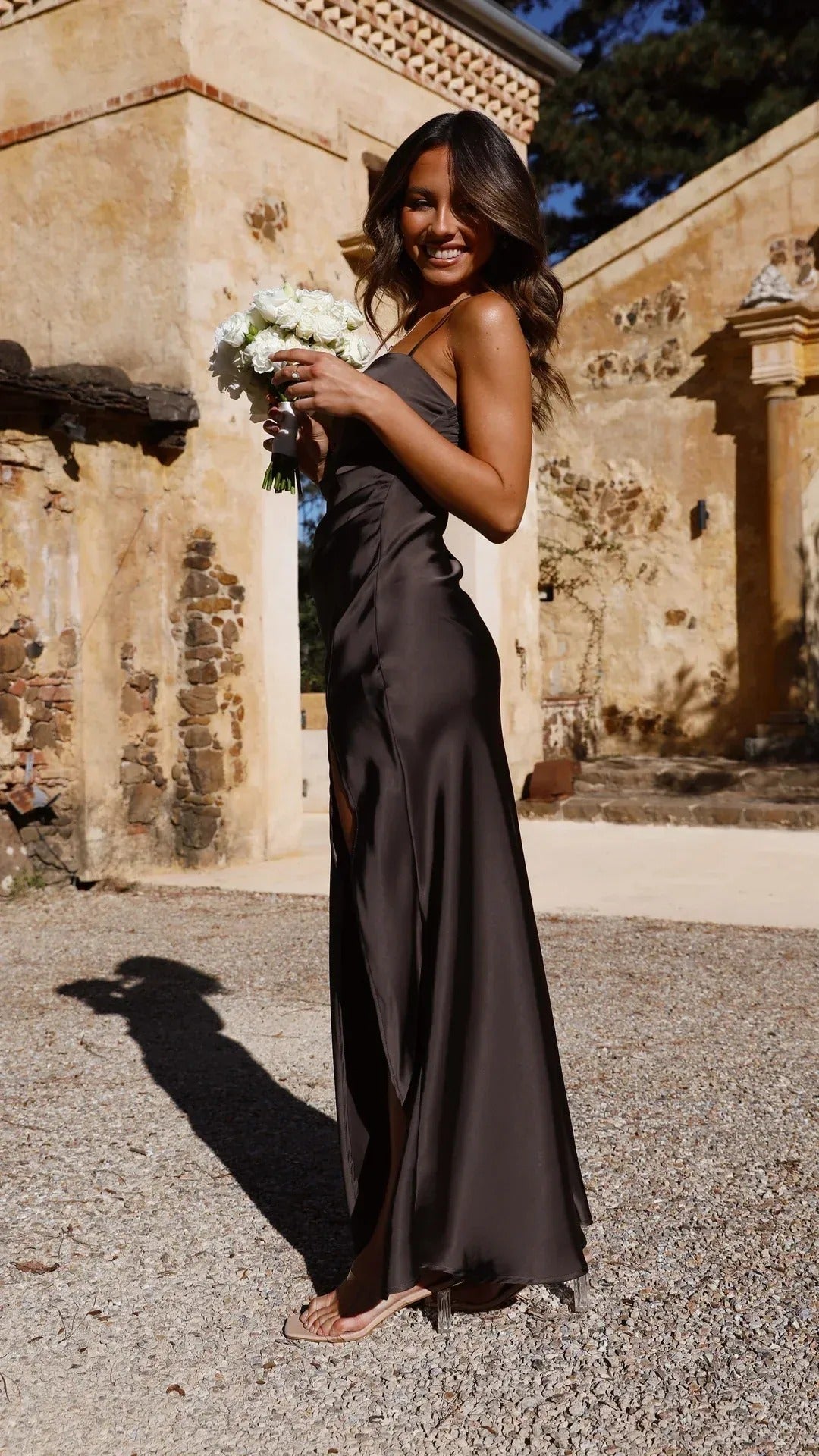 Asha - Schickes Maxikleid mit seitlichem Schlitz