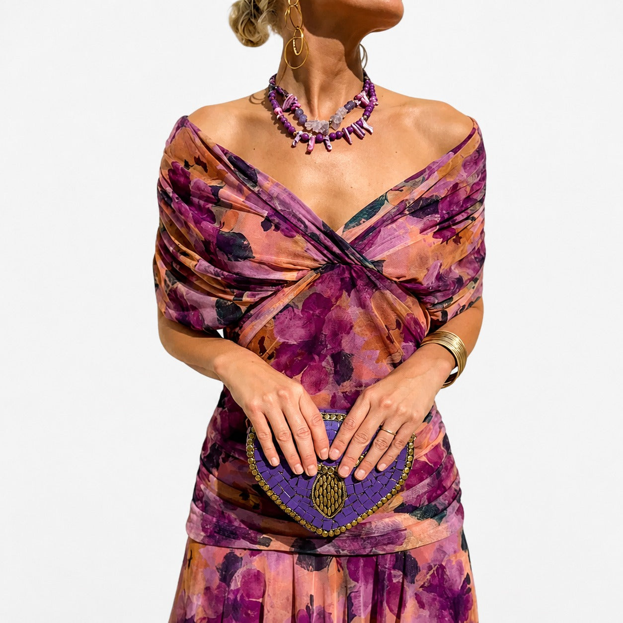 Bernice - Elegantes Maxikleid mit Faltenwurf