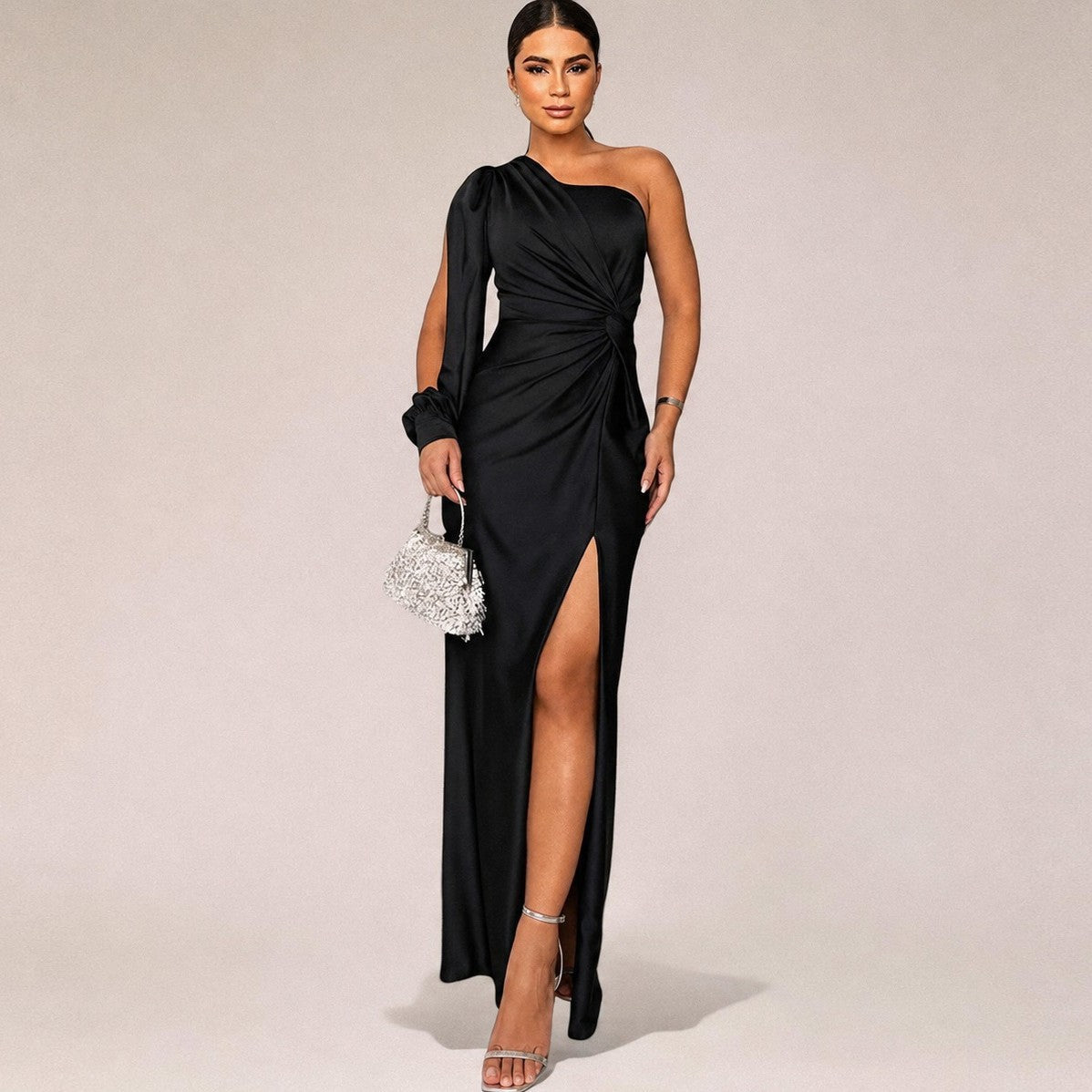 Marianne - Stilvolles Kleid mit asymmetrischem Schulter-Design