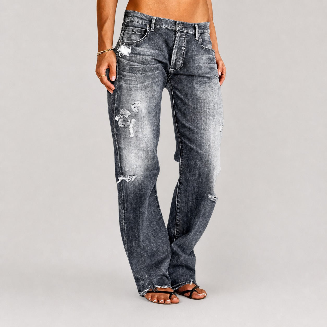 Stacey - Weit geschnittene modische Jeans