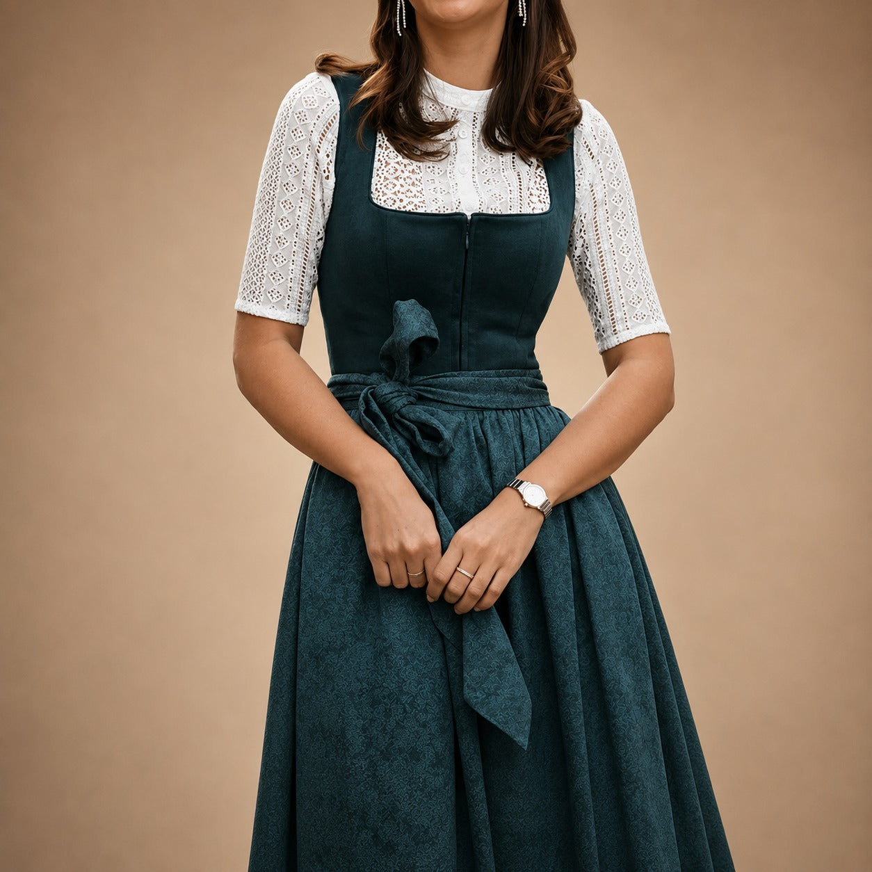 Alice - Einfaches Oktoberfest-Midikleid
