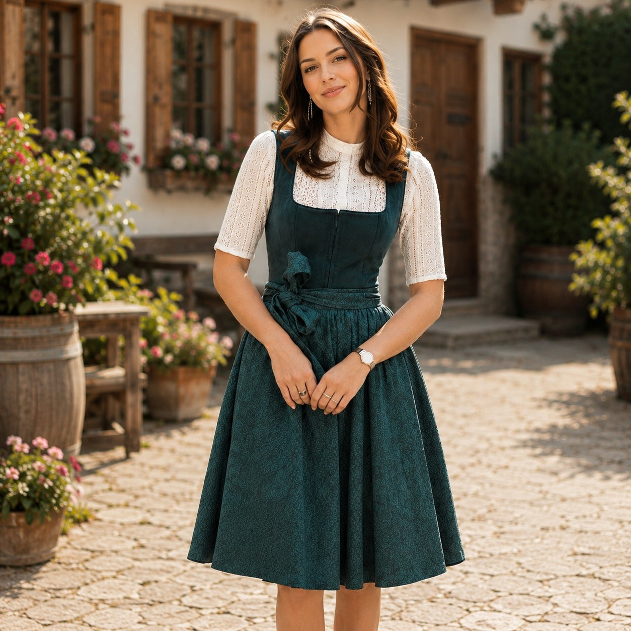 Alice - Einfaches Oktoberfest-Midikleid