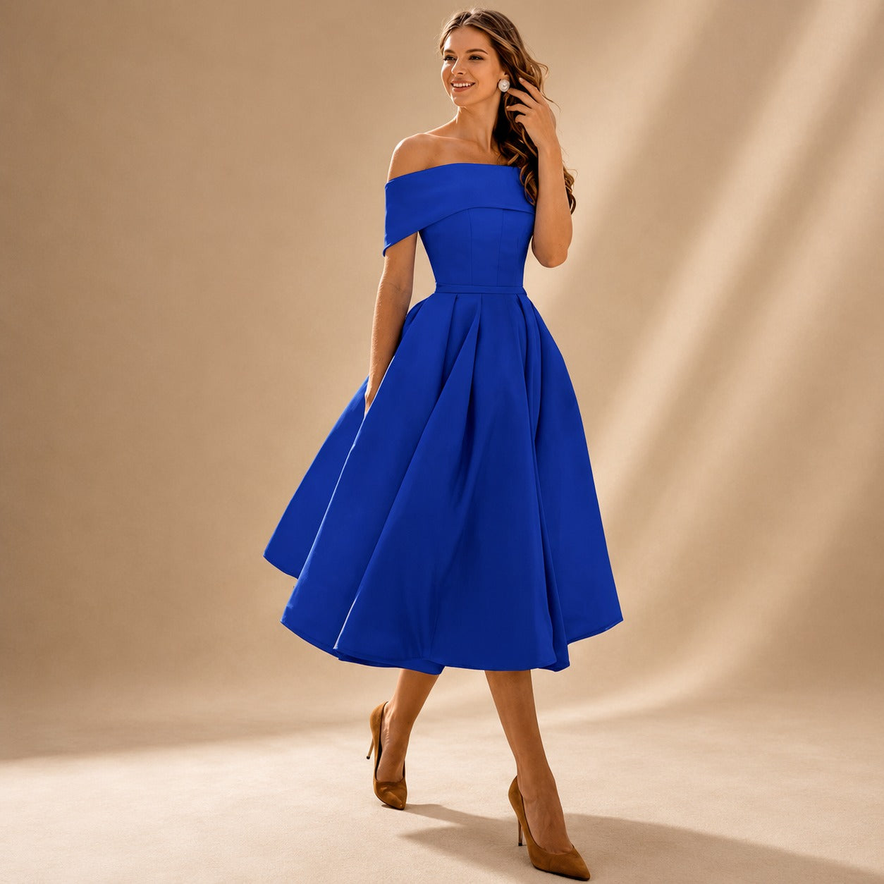 Erika - Elegantes Kleid mit freien Schultern
