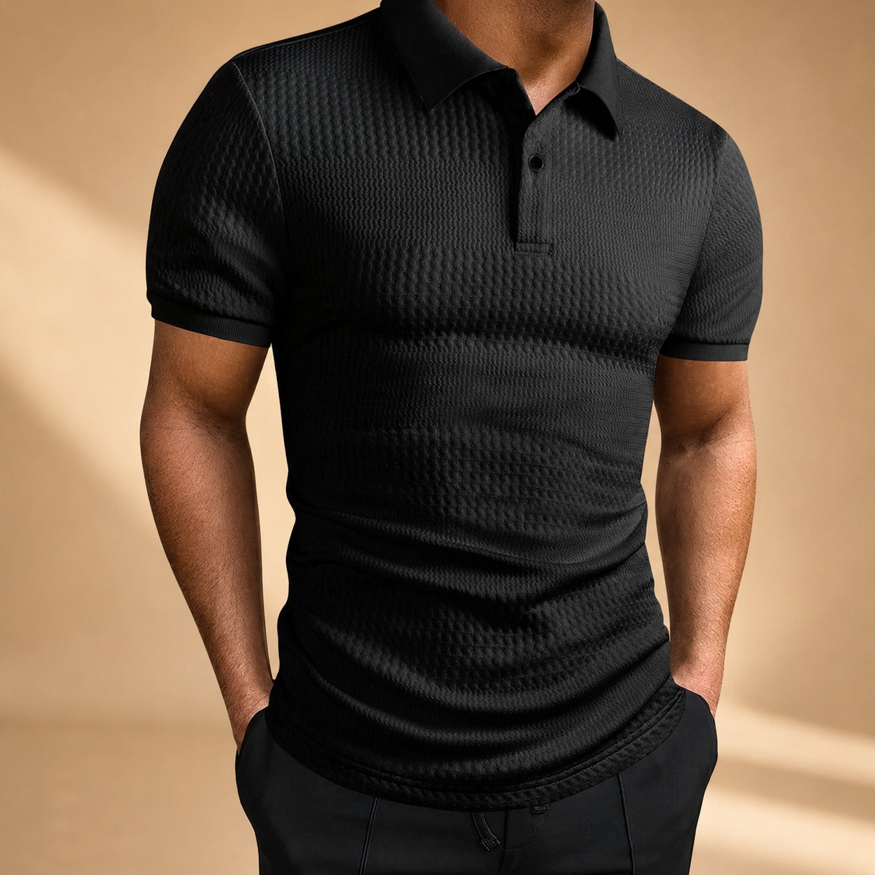 Robyn - Locker geschnittenes Poloshirt mit Muster