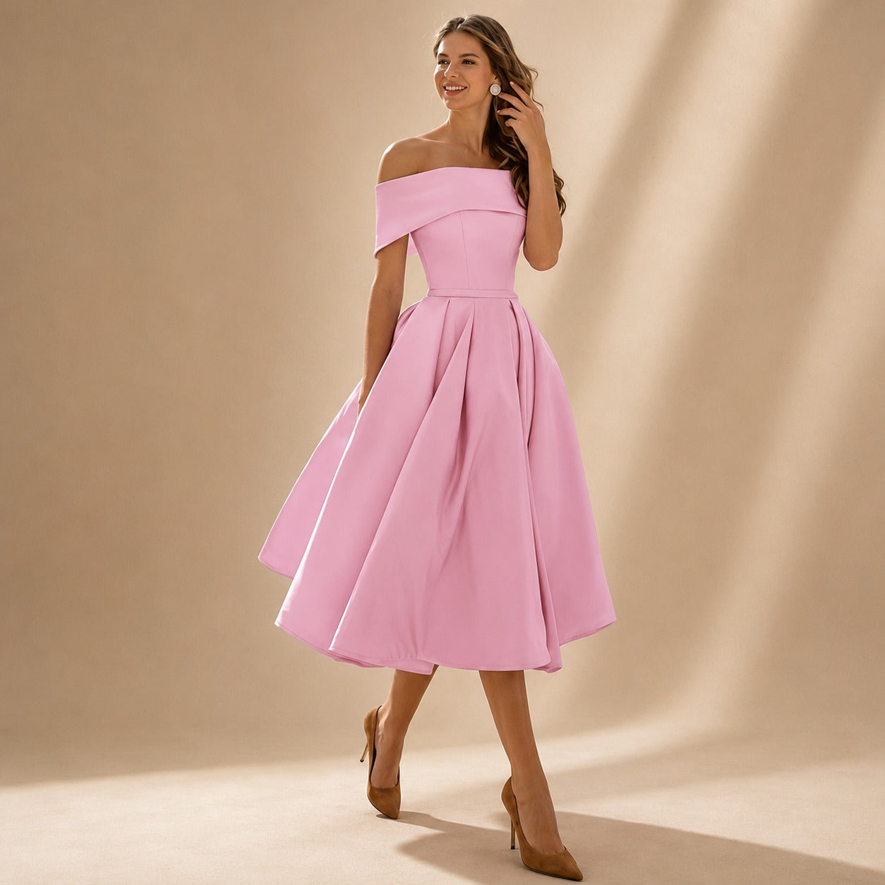 Erika - Elegantes Kleid mit freien Schultern