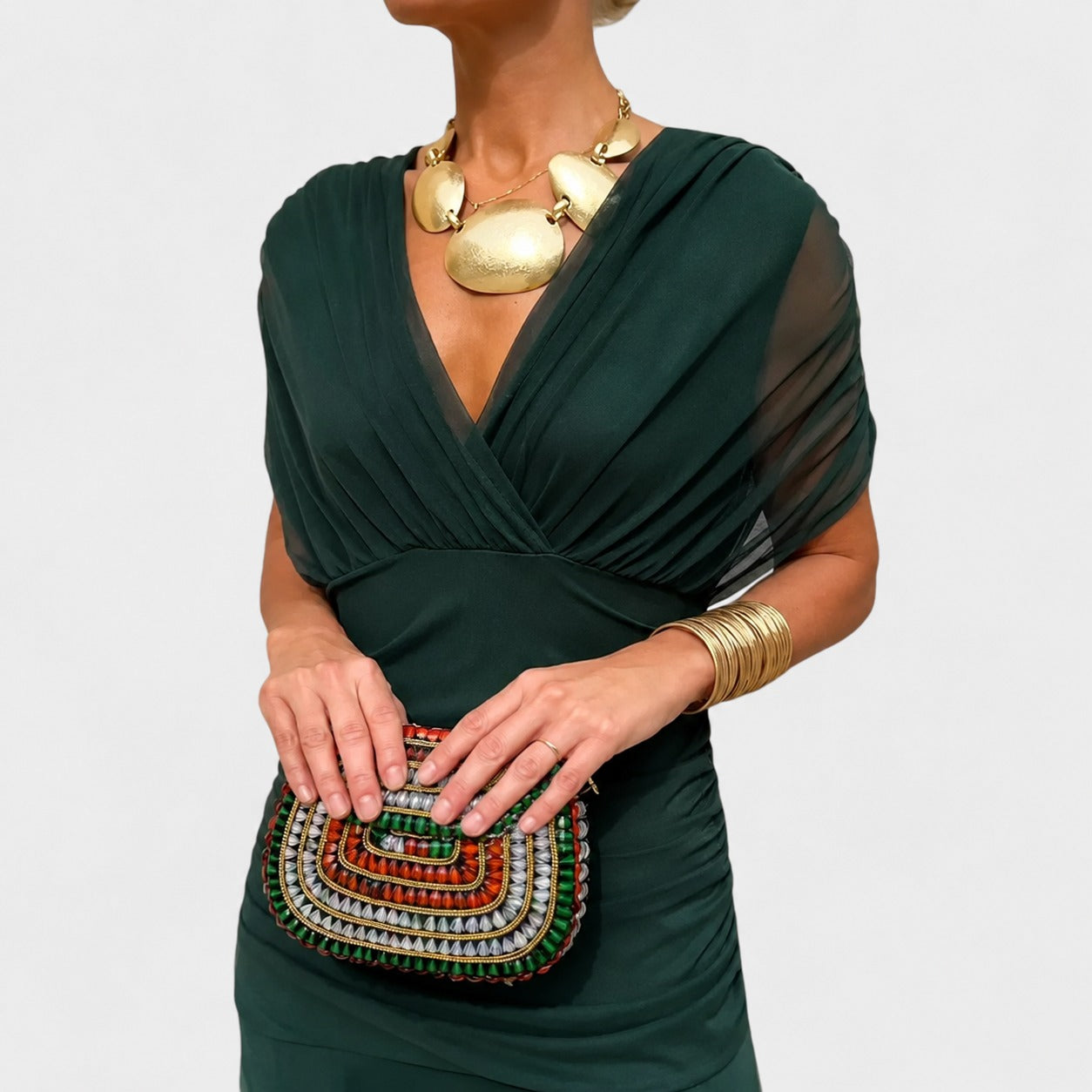 Bernice - Elegantes Maxikleid mit Faltenwurf